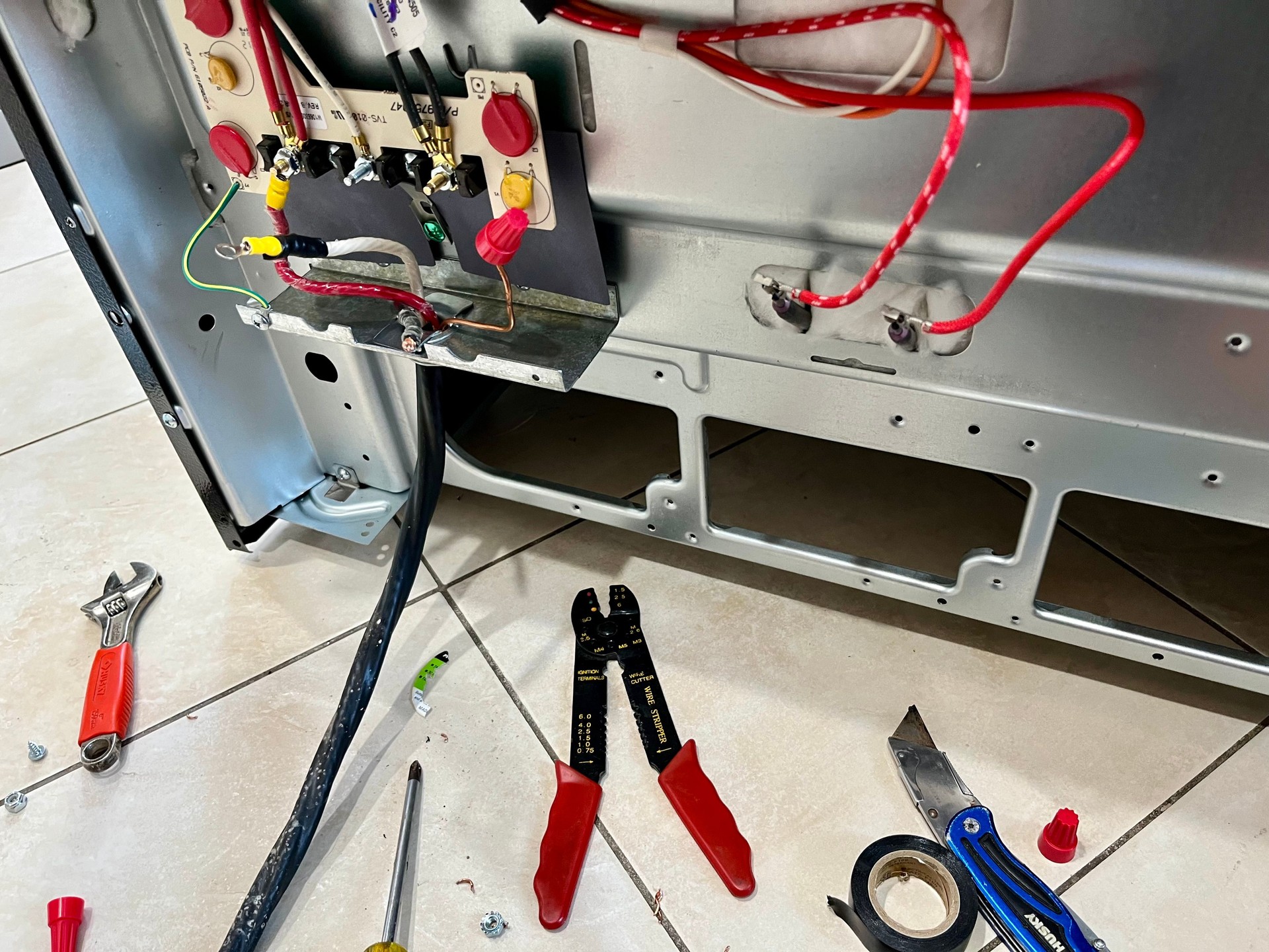 Installing a new oven